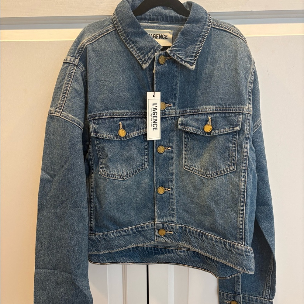 Lagence size small NWT vianney hi lo jean jacket